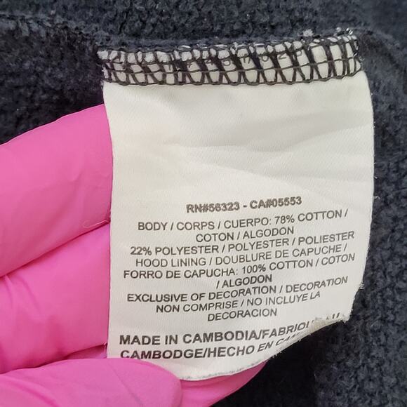 Vintage Air Jordan Terry Hoodie Large 25x27 Baggy Faded Black - Picture 12 of 12